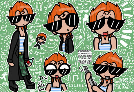 Example of a doodle sheet with a mini doodle background